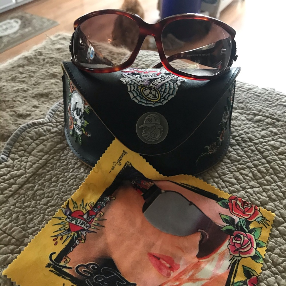 Ed Hardy tortoise sunglasses